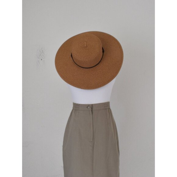 Vintage 90s Poly/Rayon Pale Olive Skirt size 8 | 26 waist - Picture 3 of 8